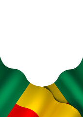 Benin flag element design national independence day banner ribbon png
