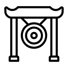 gong Line Icon
