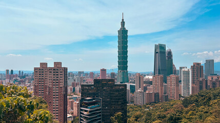 Fototapeta premium Taipei 101 and scenery of Taiwan city