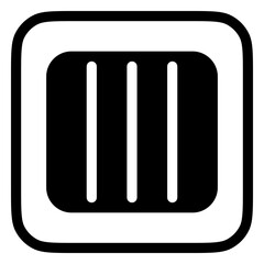 Editable vector layout column icon. Part of a big icon set family. Perfect for web and app interfaces, presentations, infographics, etc