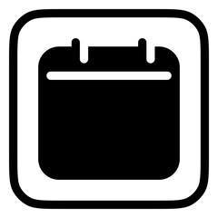 Editable vector empty calendar icon. Part of a big icon set family. Perfect for web and app interfaces, presentations, infographics, etc