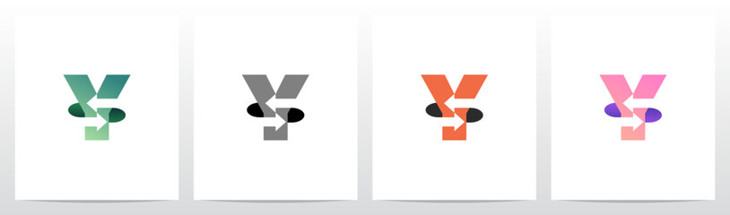 Exchange Opposite Arrow Letter Logo Design Y