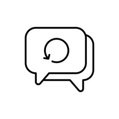 Fototapeta premium Recovery chat outline icons, minimalist vector illustration ,simple transparent graphic element .Isolated on white background