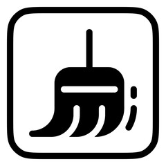 Editable vector broomstick sweeping cleaning icon. Part of a big icon set family. Perfect for web and app interfaces, presentations, infographics, etc