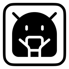 Editable vector robot icon. Part of a big icon set family. Perfect for web and app interfaces, presentations, infographics, etc