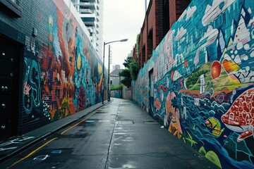 A thought-provoking street mural about climate change Inspiring action and awareness - obrazy, fototapety, plakaty