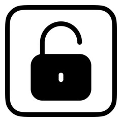 Editable vector unlock padlock password security icon. Part of a big icon set family. Perfect for web and app interfaces, presentations, infographics, etc