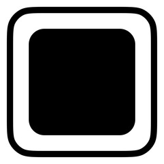 Editable vector stop button icon. Black, transparent white background. Part of a big icon set family. Perfect for web and app interfaces, presentations, infographics, etc