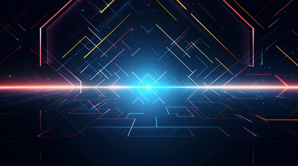 Obraz premium Future technology lines background, abstract future technology background