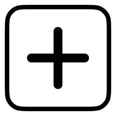 Obraz premium Vector plus positive add mark icon. Black, white background. Perfect for app and web interfaces, infographics, presentations, marketing, etc.