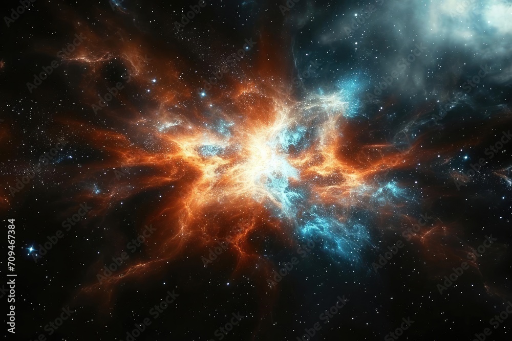 Canvas Prints cosmic event of a star being born in a nebula.