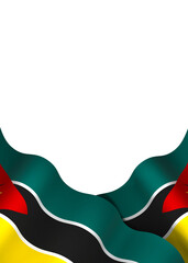 Obraz premium Mozambique flag element design national independence day banner ribbon png 