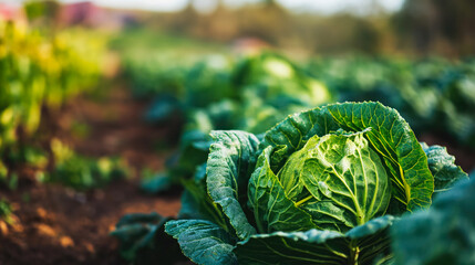 Organic Cabbage Bed