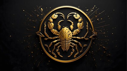 Zodiac sign Scorpio 00. Illustration. Created with Generative AI - obrazy, fototapety, plakaty