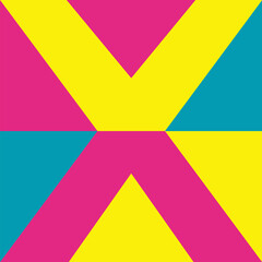 Pop Art Colorful Letter X
