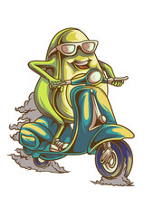 Fototapeta premium scooter avocado