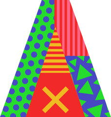 Pop Art Colorful Letter A