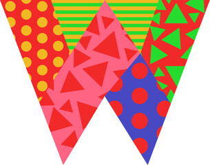 Pop Art Colorful Letter W