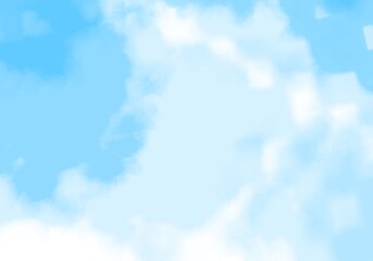 Clear blue sky and white clouds background 