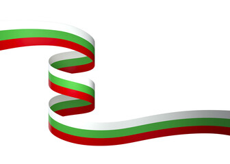 Bulgaria flag element design national independence day banner ribbon png
