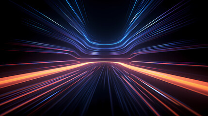 Technology abstract line background and light effect, technology-sense background material