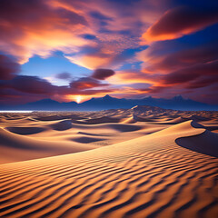 Sunset Over the Desert (Dreaming Dunes)