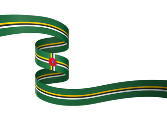 Dominica flag element design national independence day banner ribbon png
