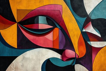 Fototapeta premium Abstract bold colors with dynamic shapes. Great as wallpaper pattern.