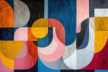 Abstract bold colors with dynamic shapes. Great as wallpaper pattern.