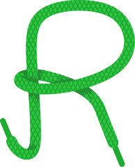 Shoelace Knot Letter R