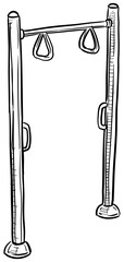 gym equipment handdrawn illustration