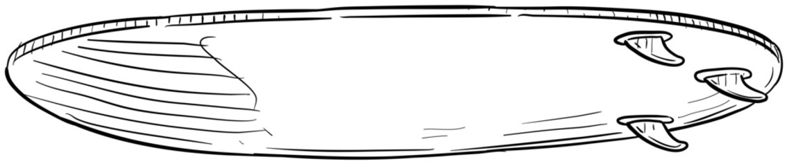 surfboard handdrawn illustration