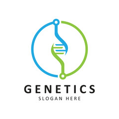 Fototapeta premium Creative DNA Logo Template. Suitable for the fields of science, technology,various medical and research companies