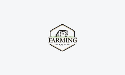 agriculture and natural farm logo design vector template