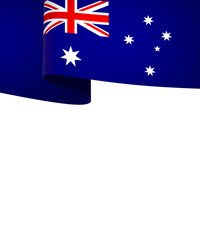 Obraz na płótnie Canvas Australia flag element design national independence day banner ribbon png 