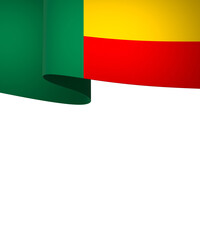 Benin flag element design national independence day banner ribbon png
