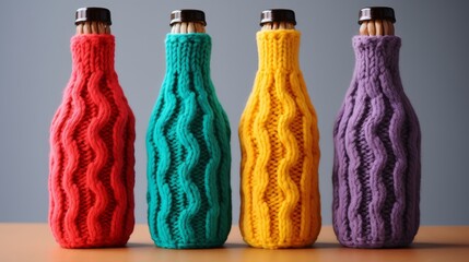 Yarn-wrapped bottle opener, making opening drinks a colorful experience