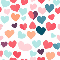 Seamless pattern : Heartful Melody Pattern 

