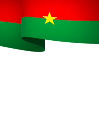 Burkina Faso flag element design national independence day banner ribbon png
