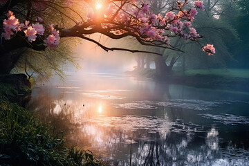 landscape with forest