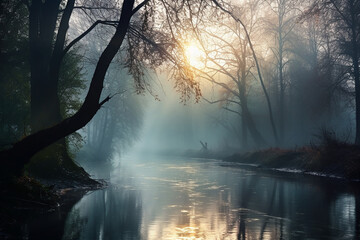 landscape with forest