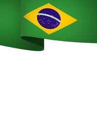 Brazil flag element design national independence day banner ribbon png
