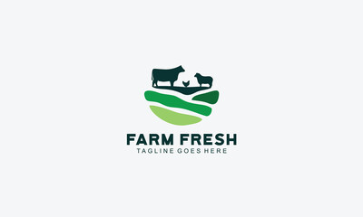 agriculture and natural farm logo design vector template