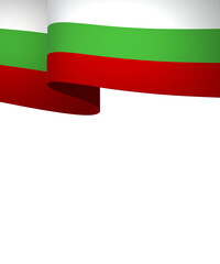 Bulgaria flag element design national independence day banner ribbon png
