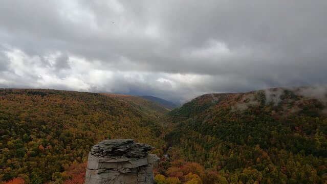 Lindy point fall color timelapse - West virginia