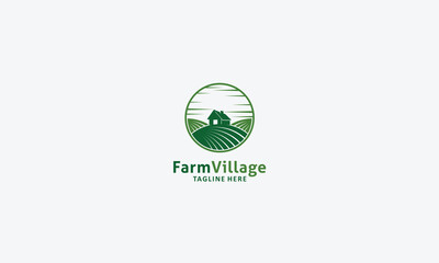 agriculture and natural farm logo design vector template