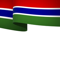 The Gambia flag element design national independence day banner ribbon png
