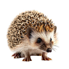 Obraz premium Hedgehog isolated white background