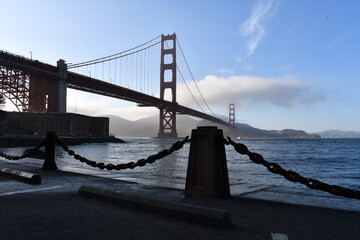 Golden Gate Bridge with Clear Blue Skies and Vibrant Daylight