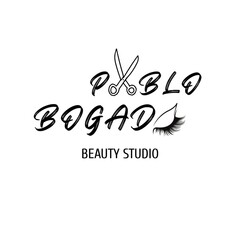 Beauty Store Signature Logo Name Bablo Bogado and hair cutting salon